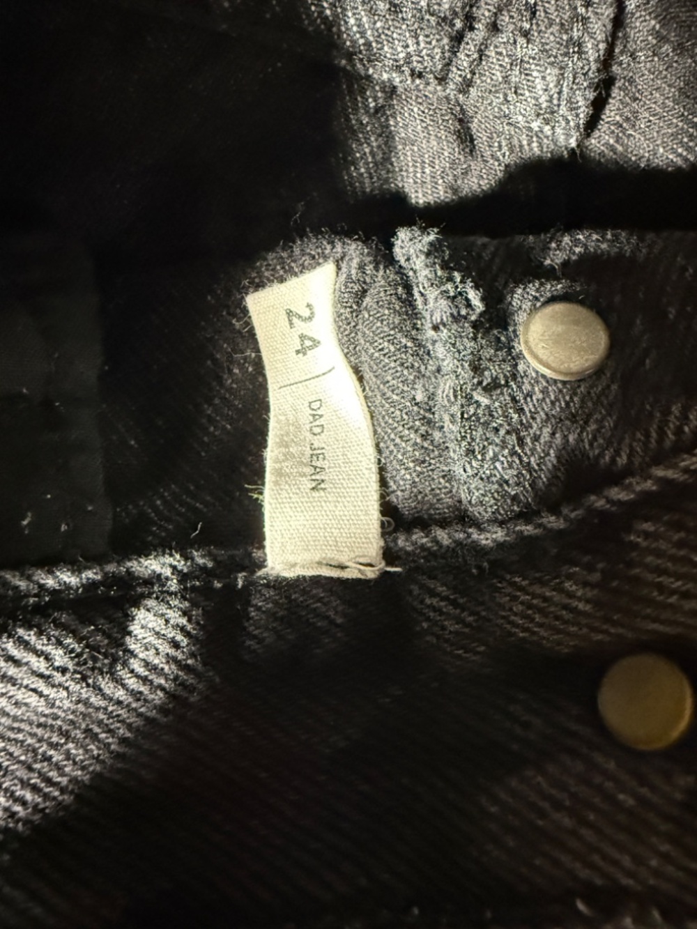 PacSun High Rise Distressed Black Mom Jeans Women’s 24 - Picture 3 of 4